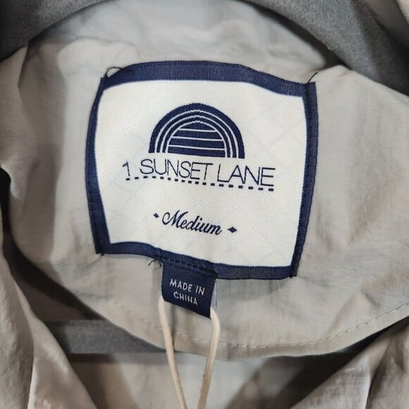 1 Sunset Lane Color Block Windbreaker Jacket in Grey Combo - Size Medium - Picture 8 of 9